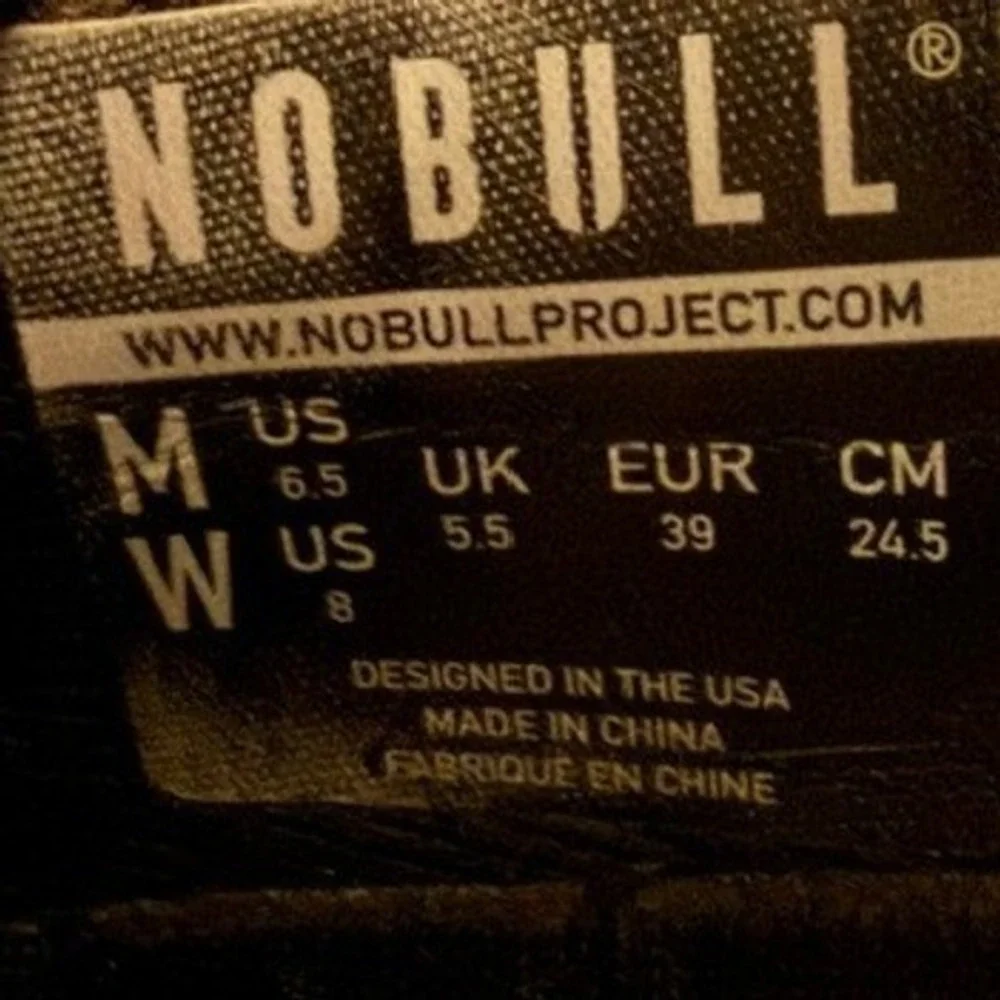 NOBULL Knit Runner Black White Gum Sole Athletic Training Shoes Womens‎ 8